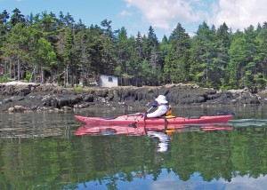 A kayak of her own. Marilyn Donnelly quickly claimed “her” Perception Corona sea kayak for expeditions along the Maine coast near Harpswell. As she discovered, paddling a sea kayak is easy and fun,