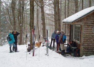  How do you make a backyard barbecue into an adventure? Easy! Just hold it where everyone has to cross-country ski or snowshoe to get to the food.  If your backyard isn’t big enough, any snow-covered park or forest will do nicely