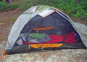 For going light and still having plenty of room, the REI Quarter Dome tents are a good choice.