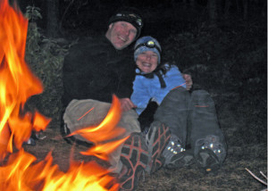 R&SCampfire1small Rich and Suzanne discover the pleasures of cool weather backpacking.
