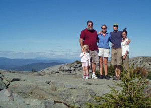 The summit of Mount Kearsarge in Warner, New Hampshire is accessible to hikers of all ages and sizes.  And the views from the open summit are stunning.