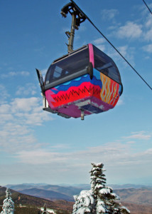 As the fall foliage fades, Killington's gondola adds color! (Brett Lund photo)