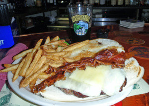 Gotta replace the calories you burn on the hill . . . Brett recommends a burger and brew at The Woodstock Inn and Brewery. (Brett Lund photo)