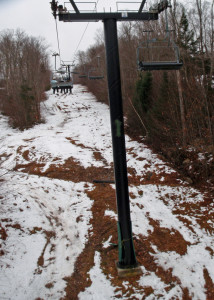 Fortunately, the slopes had more snow than the liftine under the Bethlehem Express Quad, (Brett Lund photo)
