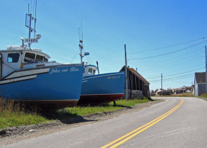 We pedaled this same road and saw these same boats, but the blue sky was nowhere to be seen on our visit. (Yarmouthonline photo)