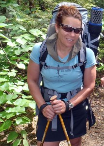 Susan Marean backpacking