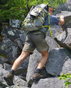 Thoughtful gear attachment points made the Lutsen 45 a favorite for rock scrambling. (EasternSlopes.com)