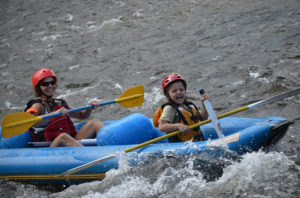 Our next family interaction with whitewater will be in Funyaks (also called "Duckies") like this one on the Deerfield River in Massachusetts. I'm hoping for big smiles! (Photo courtesy of CrabApple Whitewater)