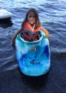 Paddling with just hands in shallow water was fun and felt safe. It was only when w tried to progress that trouble began. (Jayson Seaman/EasternSlopes.com)