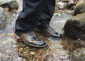 Vasue Coldspark Ultradry in wet hiking conditions